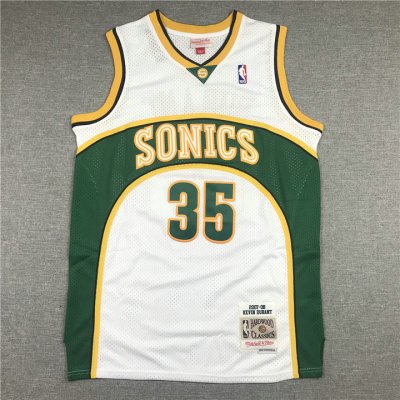 NBA 35 Durant Sonics M&N Maillot blanc